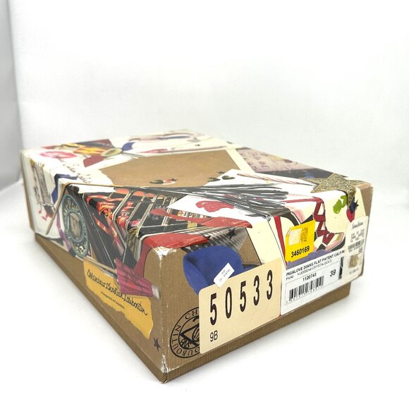 Christian Louboutin PIGALOVE 20ANS Patent Leather Crystal Flats Ballerina Shoes - Picture 15 of 16